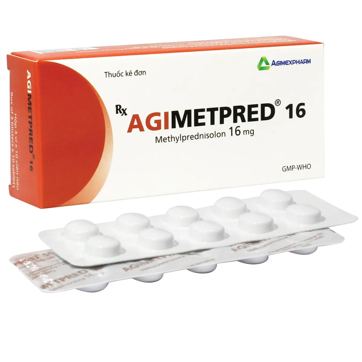 Agimetpred 16mg Agimexpharm - Thuốc Chống Viêm Ức Chế Miễn Dịch Liều Cao